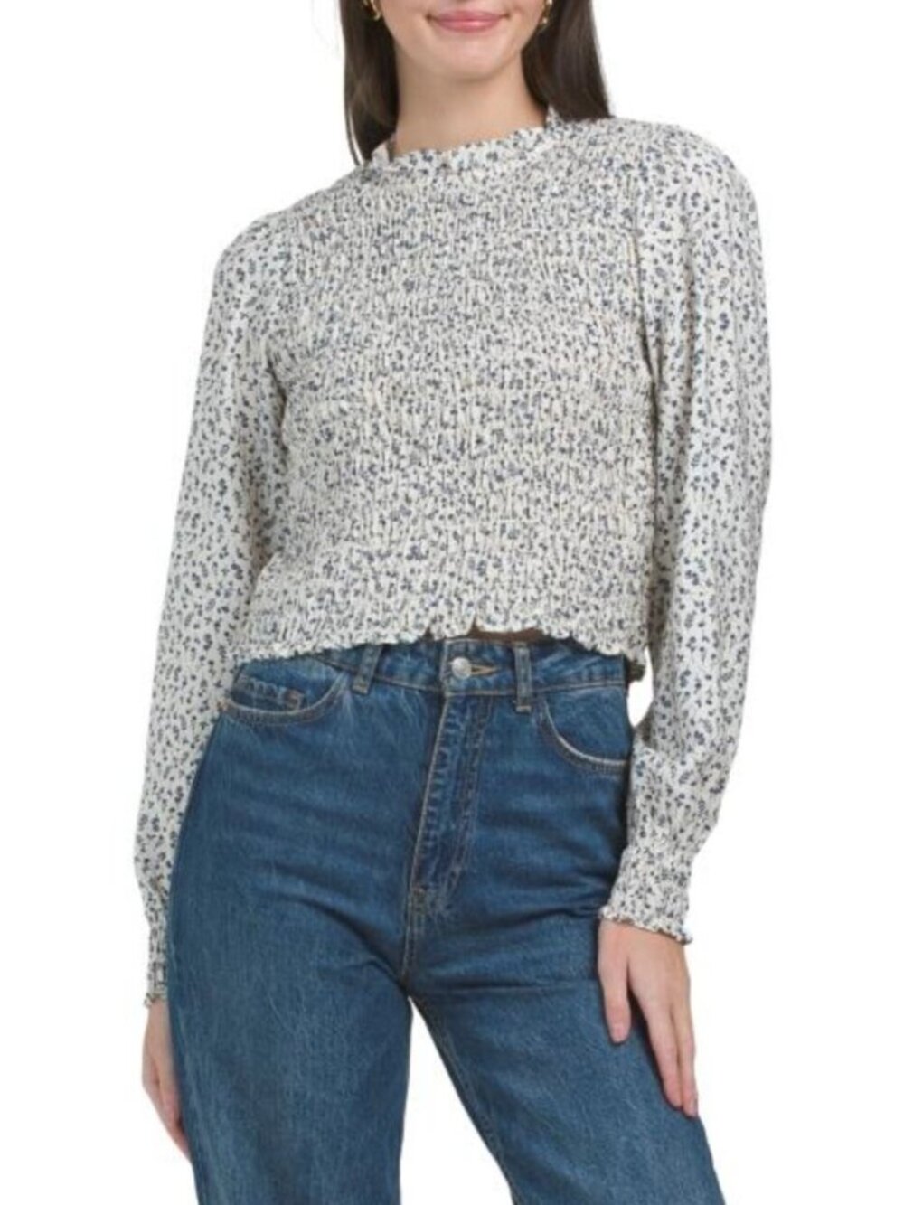 C BY ON Airy Ditsy Floral Top